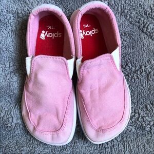Pink Splay Slip-On Canvas Shoes